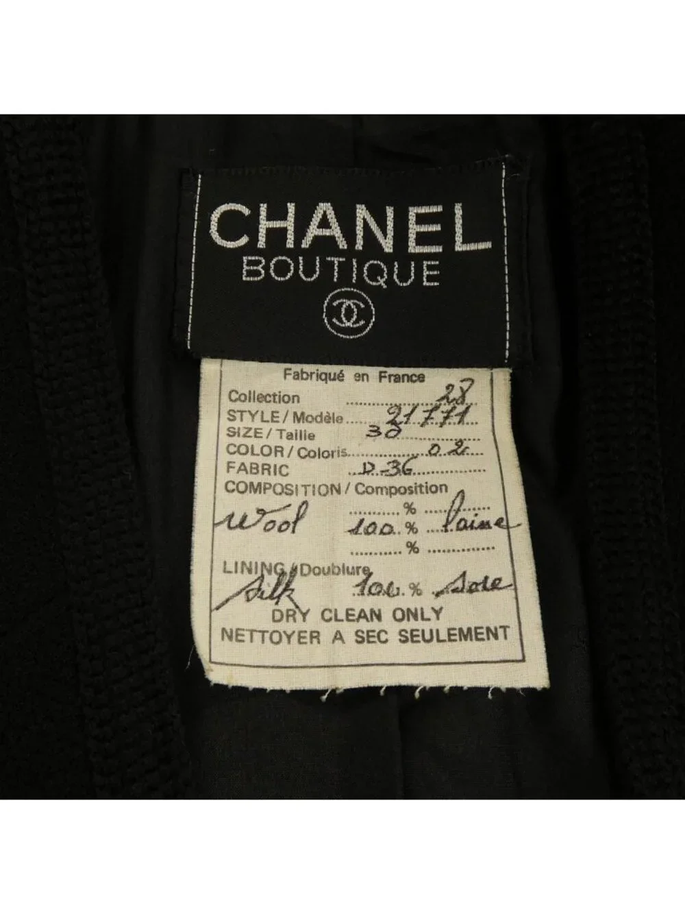 Chanel Vintage Jacket Black